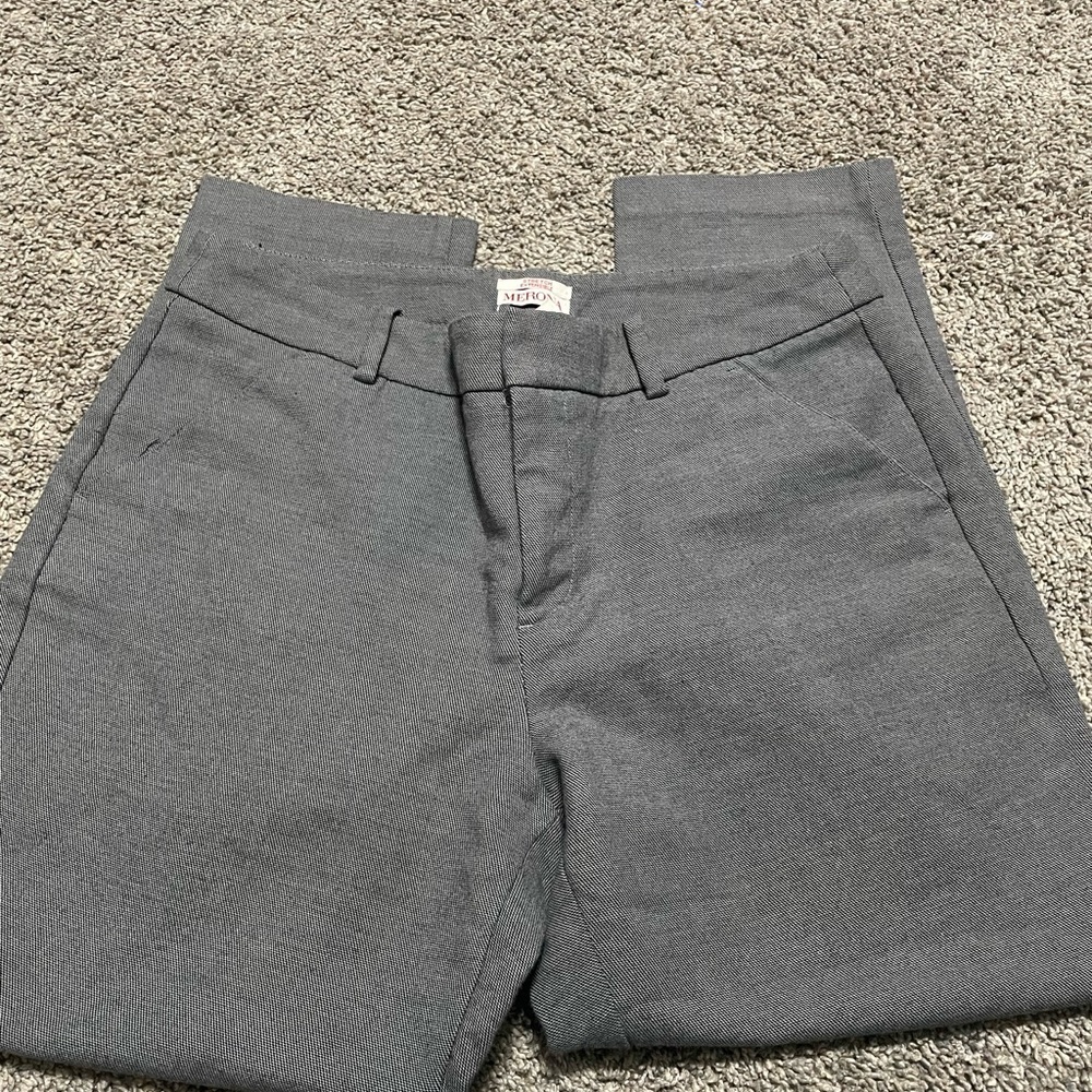 Merona Women's SZ 10 Trousers Classic stretch Pants Gray stretch extensible